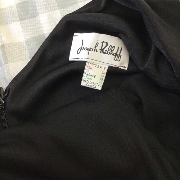 Joseph Ribkoff black dress silky sleeveless bodycon contemporary classic chic 8 - Picture 3 of 15